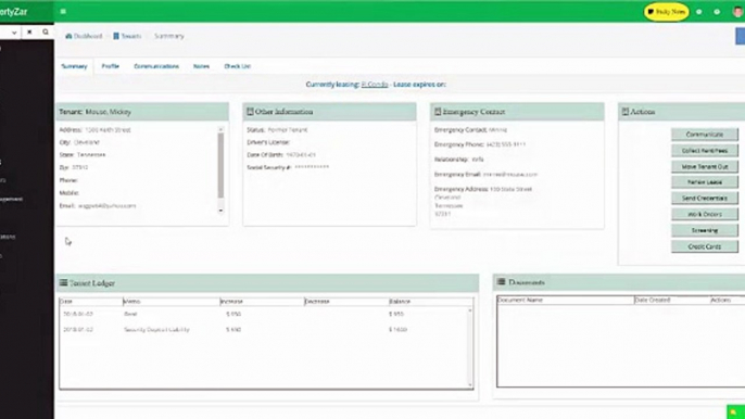 PropertyZar Recurring Rent Invoices