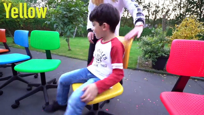 Learn Colors with Spinning Chairs for Children, Toddlers and