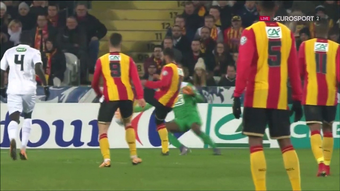 1-1 Cristian López Penalty Goal France  Coupe de France  Round 9 - 08.01.2018 RC Lens 1-1 US...