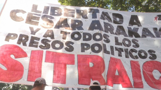 Simpatizantes del Partido Obrero marcharon en Buenos Aires por liberación de militantes