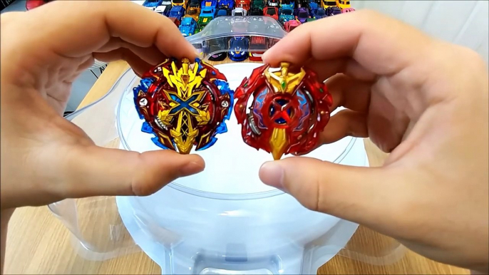 베이블레이드 버스트 [Beyblade Burst] 제노 엑스칼리버 VS 엑스칼리버 신버전과 구버전의 장난감 팽이 대결 [배틀토이] ベイブレードバースト