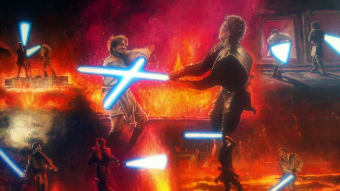 Era Anakin mas fuerte que Obi Wan en la pelea de Mustafar? Star Wars Batallas. Explicacion