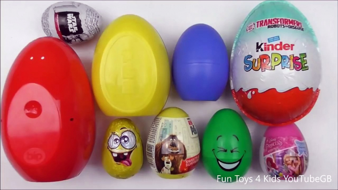 10 Surprise Eggs LEGO Batman SING Transformers Power Rangers Opening Mystery Egg Video
