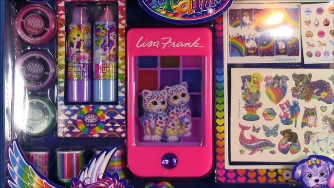 Lisa Frank Cosmetic Tech Beauty Set! Lip Gloss Smartphone Nail Polish & More! Little Charmers