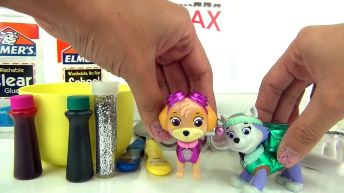 DO-IT-YOURSELF Paw Patrol Glitter Slime Putty DIY With Skye & Everest, Doh Vinci Toy Craft / TUYC