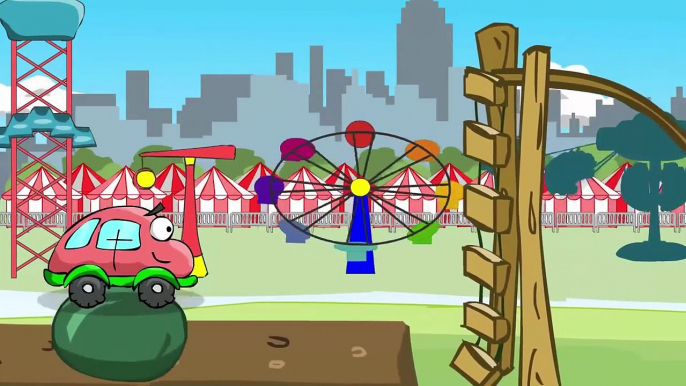 Car Wheely with Friends Go to the STEEP RIDES in a Fun PARK #39 Cars Cartoons PlayLand