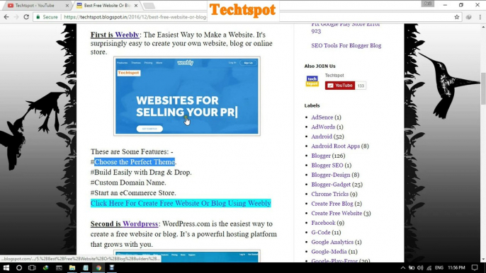 How To Make A Free Website Using Weebly - Hindi Urdu