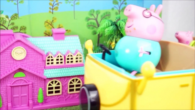 Pig George e Peppa Pig no Carro Quebrado do Papai! Em Português Novelinha Brinquedos Peppa Pig Toys