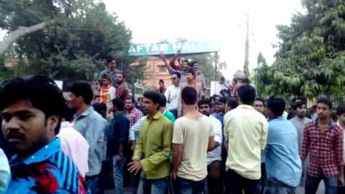 Students won in AMU Elections celebrated their victory in Aligarh