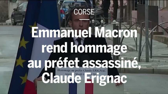 Emmanuel Macron en Corse : l’assassinat de Claude Erignac fut une « infamie qui déshonore à jamais ses auteurs »