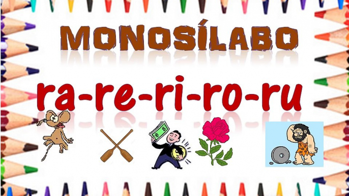 monosílabo de la letra R para niños