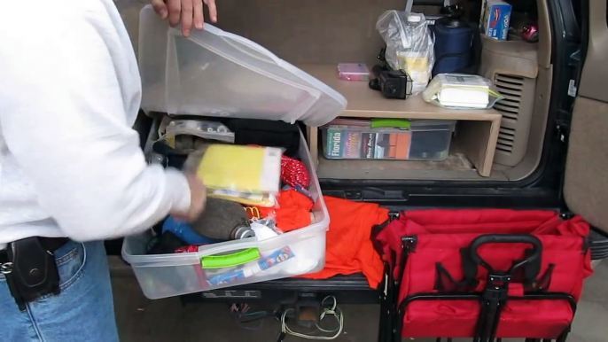 Prepper Go Bag Idea -- Truck Storage