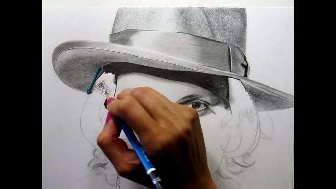 Cómo dibujar a JOHNNY DEPP | Cómo sombrear un rostro