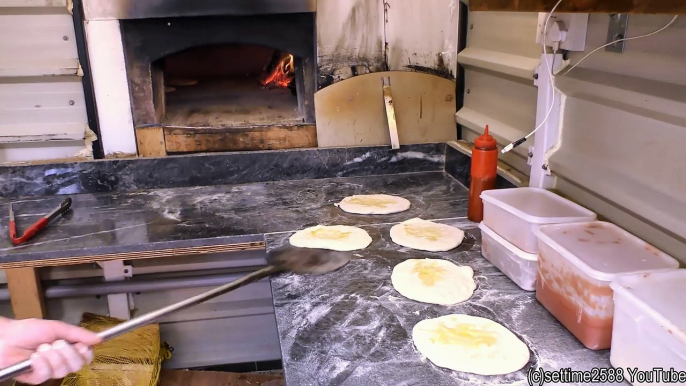 The Baked Sandwiches from Apulia, Italy, Eaten in London, South Quay. Street Food