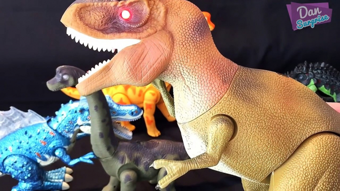 LIGHT and SOUND DINOSAURS! Walking Dinosaur toys collection for kids Tyrannosaurus Rex Spinosaurus!