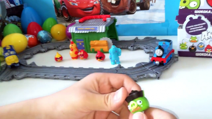 30 Яиц Сюрприз Киндер Сюрпризы на русском языке.Unboxing Kinder Surprise Angry Birds,Spongebob