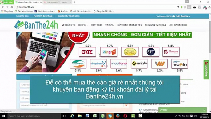 Cách mua the dien thoai online chiết khấu giá rẻ