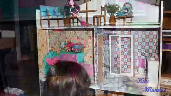 Tutorial: Como fazer uma casa de boneca de papelão para Barbie, Monster High, Frozen, EAH, EG, etc