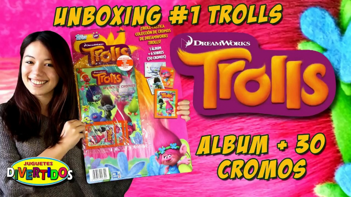 Unboxing TROLLS!!! Album + 30 cromos!!! Los pegamos todos.