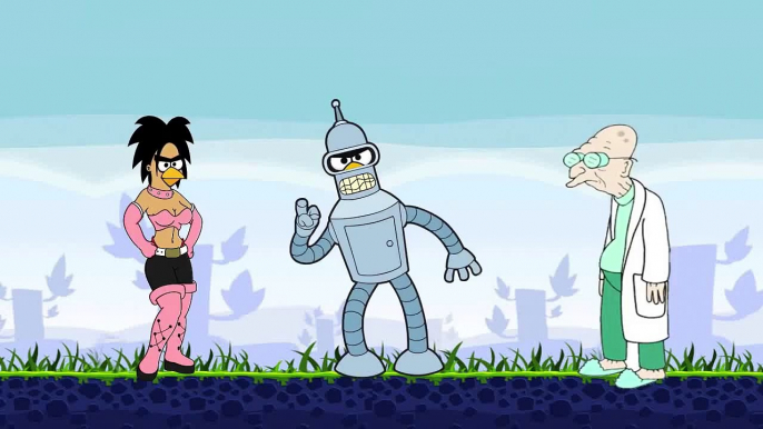 Angry Futurama(angry birds meet Futurama)Bender fighting parody