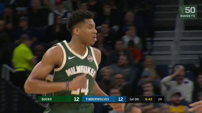 Giannis Antetokounmpo Tallies 17 Points, 15 Rebounds, 6 Assists in Minnesota - 01.02.2018