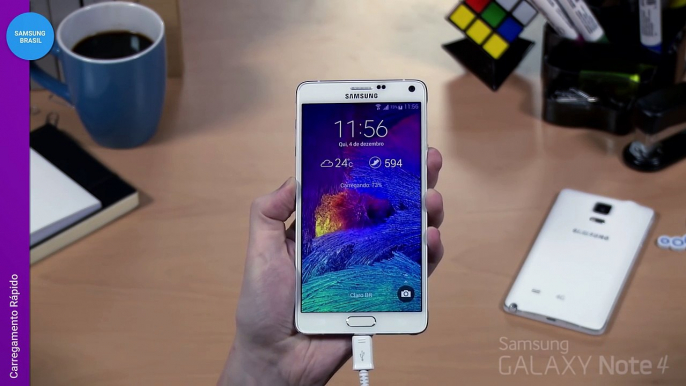 Como ativar a função de Carregamento Rápido - Samsung Galaxy Note 4 (SM-N910C)