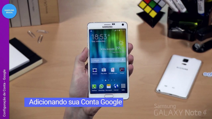 Como configurar a conta do Google - Samsung Galaxy Note 4 (SM-N910C)