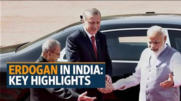 Turkish President Recep Tayyip Erdogan in India