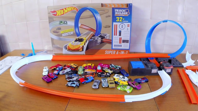 Hot Wheels Pista Track Builder Super 6 in 1 com Loop, Curvas e Booster