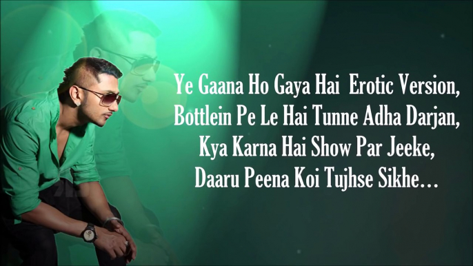 Chhote Chhote Peg (Lyrics) - Yo Yo Honey Singh - Neha Kakkar - Navraj Hans - Lyrical Video