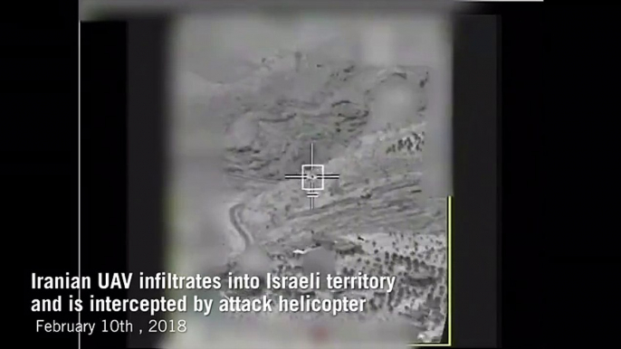 Vídeo de la destrucción del vehículo de comando iraní que operaba el dron desde Siria