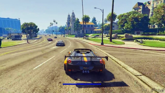 GTA V - Racing with Ferrari 458 Spider (GTA 5 Liberty Walk Mods)