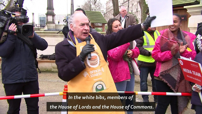 Pancake Race: Politicians vs Journalists