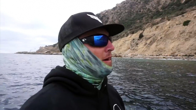 HOOKED into Something GIANT 100 feet Down!!! --(Battling SLAUNCHES in the Kelp)