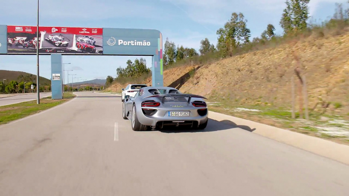 Porsche 918 Spyder & Panamera Turbo S E-Hybrid Sport Turismo in Carrara White Metallic Hybrid Trackdays