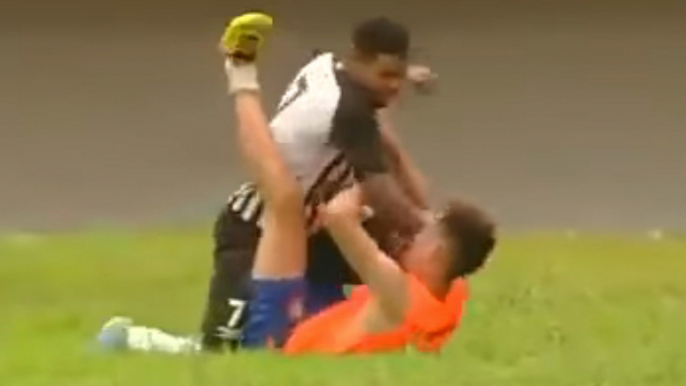 Soccer Player Beats the Living SH!T Out of Opposing Ball Boy for Celebrating Goal