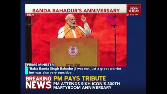 Narendra Modi Addressing At 300th Anniversary Of Sikh Icon, Banda Bahadur