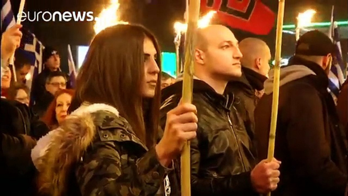 Neo-Nazi Golden Dawn march against migrants in Athens