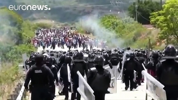 At least six die and scores are injured in Mexico teacher protests