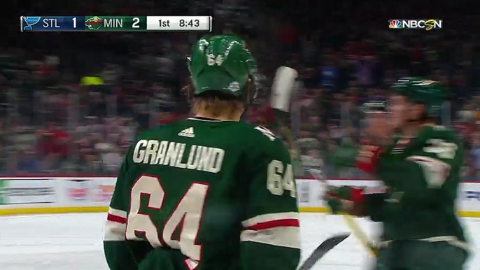 Hockey sur glace - Amorti de la poitrine et volée pour Mikael Granlund