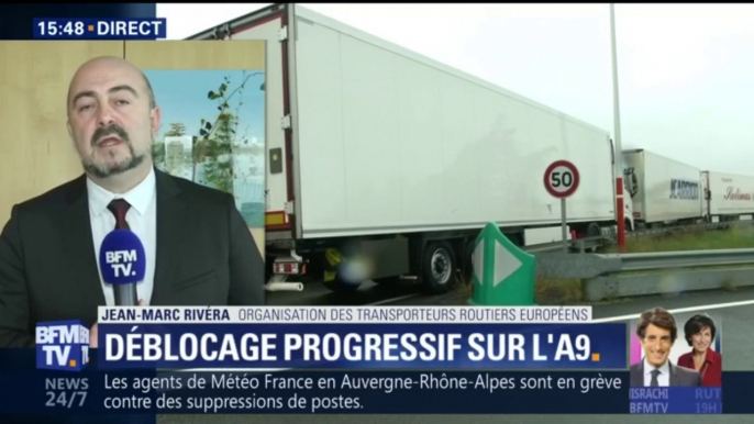 A9: "Il y a eu un déficit d’informations en amont", pour Jean-Marc Rivéra, des Transporteurs routiers européens