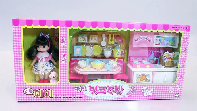 Cooking Kitchen Princess Doll Little Mimi Learn Colors Toy Surprise Eggs