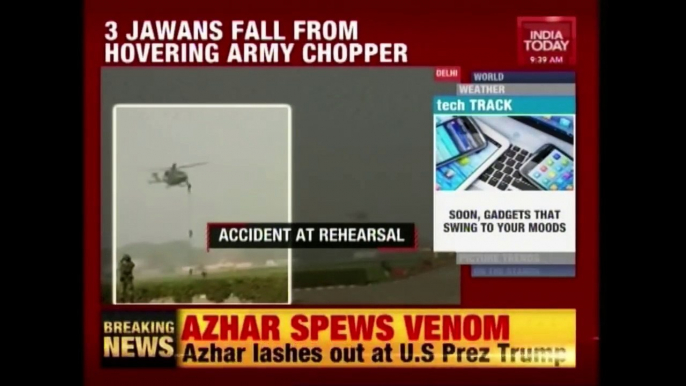 Army Rehearsal Scare: 3 Jawans Injured Falling From Army Chopper