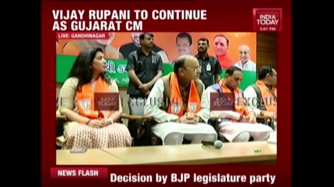 Breaking : Vijay Rupani To Continue As Gujarat CM, Nitin Patel To Be Deputy CM