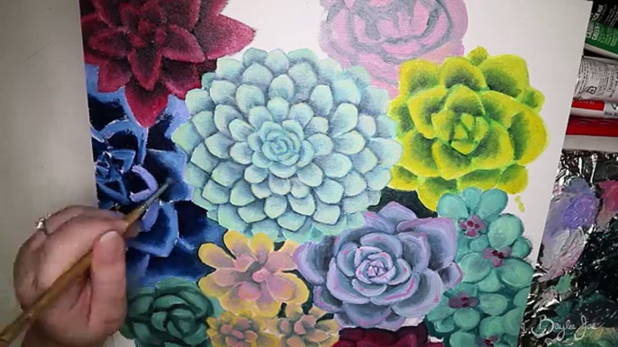 OIL PAINTING - Succulents