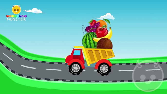 Learn Colors and Fruits with Truck Toys - Colours and Fruits Videos Collection for Children