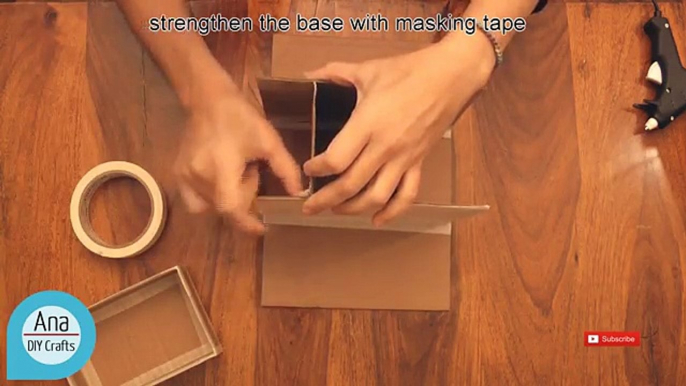 How to make a Cardboard Desk Organizer - Ana | DIY Crafts