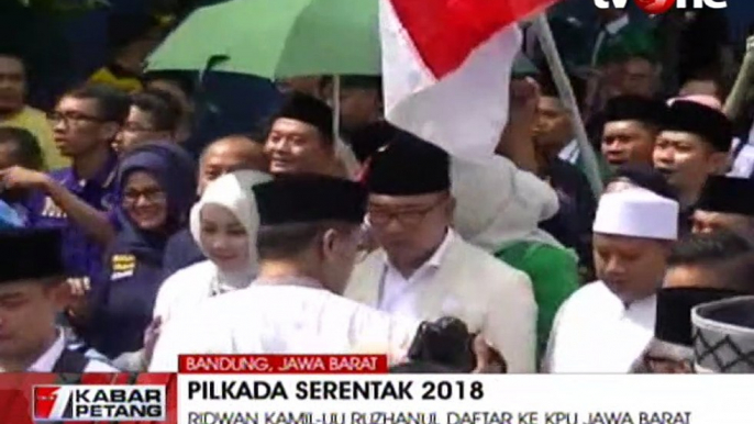 Pasangan Ridwan Kamil-Uu Ruzhanul Ulum Daftar ke KPU Jabar