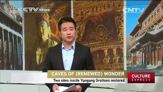 Two sites inside Yungang Grottoes restored