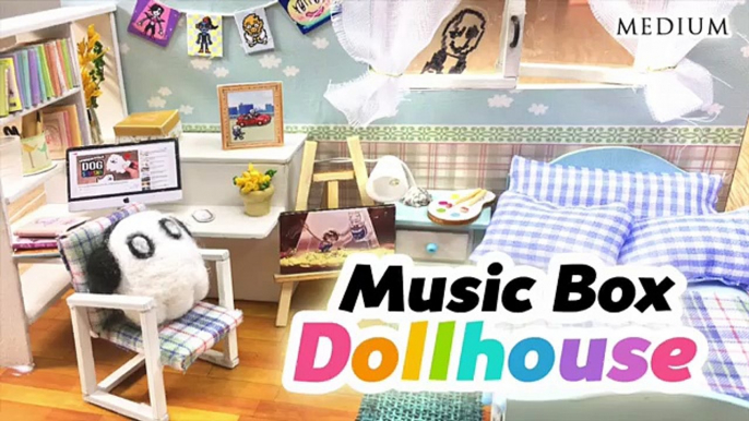 DIY Undertale Toy Dollhouse - Cute Miniature Room With Music Box and Lights!!